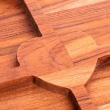 Petisqueira de madeira Woodart Teca Cora��o 37x33x2cm