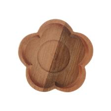 Jogo canecas com pires de madeira Woodart 4 pe�as azul