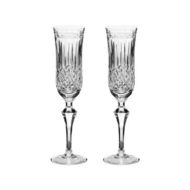 Jogo de ta�as champanhe em cristal Strauss Overlay 240ml 2 pe�as