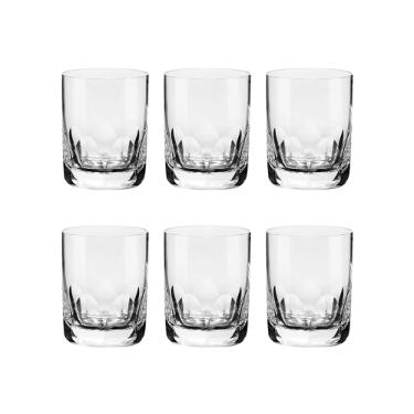 Jogo de copos whisky em cristal Strauss Imperador 380ml 6 pe�as