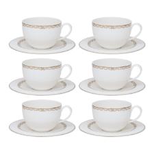 Jogo de x�caras ch� em porcelana Strauss Lumi�re 270ml 6 pe�as