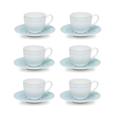Jogo de x�caras caf� em porcelana Strauss Hera 110ml 6 pe�as