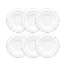 Jogo de pratos fundos em porcelana Strauss Dinasty 6 pe�as 24,5cm