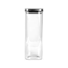 Porta mantimento quadrado em vidro Dynasty 1,9 litro prata 27177
