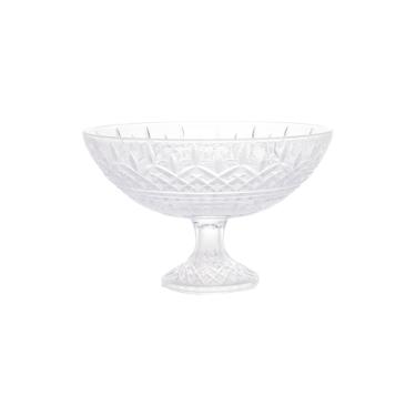 Centro de mesa com p� em cristal Wolff Lys 30x19cm