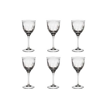 Jogo de ta�as vinho tinto cristal Strauss 370ml 6 pe�as