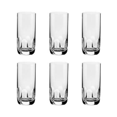 Jogo de copos long drink em cristal Strauss 395ml 6 pe�as