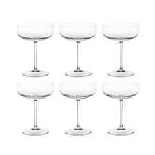 Jogo de ta�as em cristal Strauss Maria Antonieta 255ml 6 pe�as