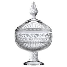 Potiche em cristal com p� L'hermitage Republic 12X21,2cm