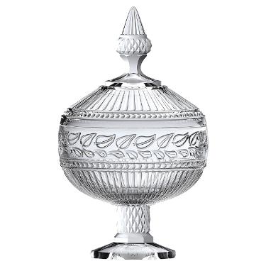 Potiche em cristal com p� L'hermitage Republic 12X21,2cm
