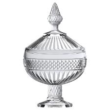 Potiche em cristal com p� L'hermitage Palace 12X21,2cm