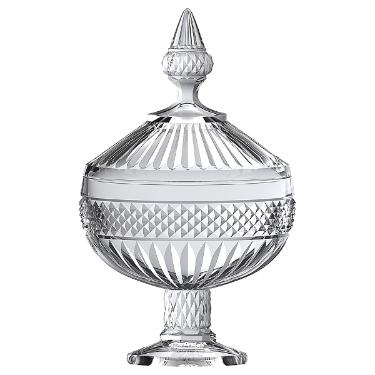 Potiche em cristal com p� L'hermitage Palace 12X21,2cm
