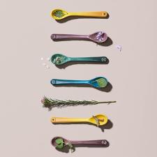 Jogo de colheres em cer�mica Le Creuset Botanique 14cm 6 pe�as