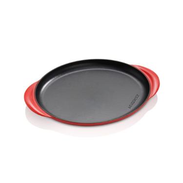 Grelha lisa oval em ferro fundido Le Creuset Tradicional 31cm vermelho