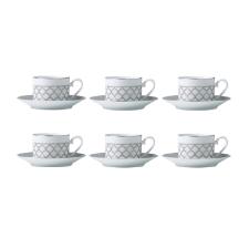 Jogo de x�caras caf� em porcelana Noritake Eternal Palace 6 pe�as