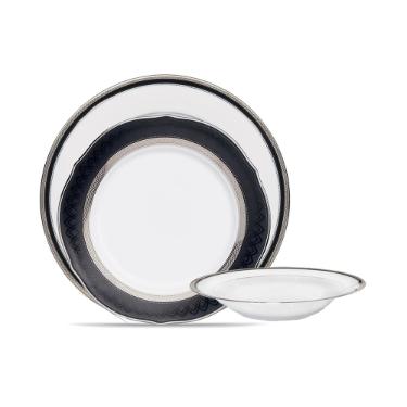 Baixela em porcelana Noritake Austin Platinum 18 pe�as