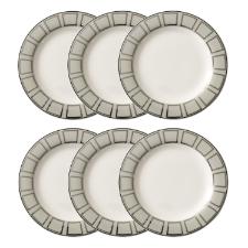 Jogo de pratos rasos em porcelana Strauss Rings 28cm 6 pe�as