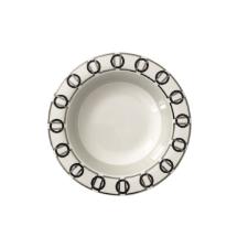 Jogo de pratos fundos em porcelana Strauss Rings 6 pe�as