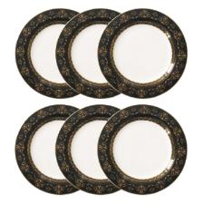 Jogo de pratos rasos em porcelana Strauss Queen 28cm 6 pe�as