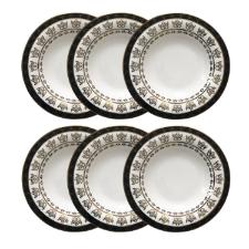 Jogo de pratos fundos em porcelana Strauss Queen 24,5cm 6 pe�as