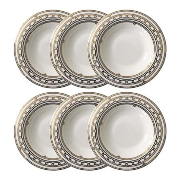 Jogo de pratos fundos em porcelana Strauss Infinity 6 pe�as 24,5cm