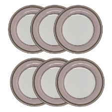 Jogo de pratos rasos em porcelana Strauss Rose Line 28cm 6 pe�as