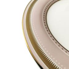 Jogo de pratos rasos em porcelana Strauss Rose Line 28cm 6 pe�as