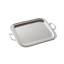 Bandeja com al�a em prata Silverlux P�rola 26,5x21cm