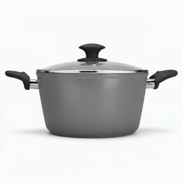 Ca�arola Brinox Optima 24cm 4,6L revestimento cer�mico stone, alum�nio 4,5mm e Indu��o, PFOA Free