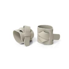 Jogo de argolas para guardanapos em PVC Copa&Cia Ravena 2 pe�as areia