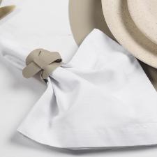 Jogo de argolas para guardanapos em PVC Copa&Cia Ravena 2 pe�as areia