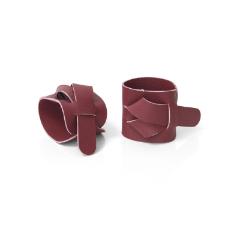 Jogo de argolas para guardanapos em PVC Copa&Cia Ravena 2 pe�as merlot