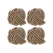 Jogo de argolas para guardanapos Copa&Cia Traccia 4 pe�as toffee