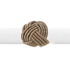 Jogo de argolas para guardanapos Copa&Cia Traccia 4 pe�as toffee