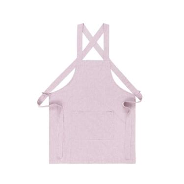 Avental em algod�o Copa&Cia Chambray Emma 69x80cm vermelho