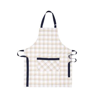 Avental em algod�o Copa&Cia Colin 70x85cm areia