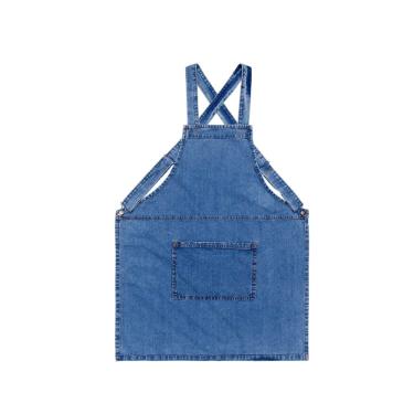 Avental em algod�o Copa&Cia Denim Jeans 70x85cm