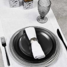 Caminho de mesa Copa&Cia Coloratta Ponto Ajour 45x170cm branco