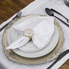 Caminho de mesa Copa&Cia Coloratta Ponto Ajour 45x170cm branco