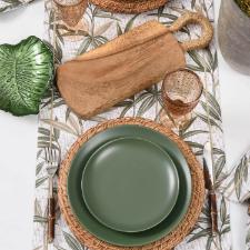 Centro de mesa em vidro Copa&Cia Costela de Ad�o 21x18,5cm verde