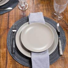 Faqueiro em inox Copa&Cia Garbo 30 pe�as cinza persa