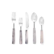 Faqueiro em inox Copa&Cia Garbo 30 pe�as cinza persa