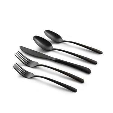 Faqueiro em inox Copa&Cia Madrid 30 pe�as preto matte