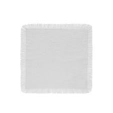 Guardanapo em algod�o Copa&Cia Coloratta Franja 40x40cm branco