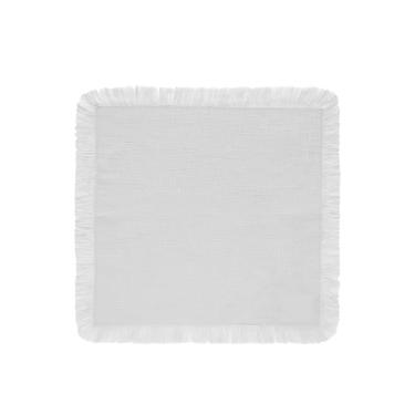 Guardanapo em algod�o Copa&Cia Coloratta Franja 40x40cm branco