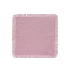 Guardanapo em algod�o Copa&Cia Coloratta Franja 40x40cm rosa vintage