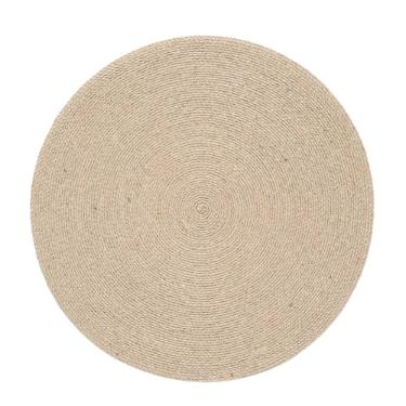 Lugar americano redondo em poli�ster Copa&Cia Brazil Nature 40cm juta