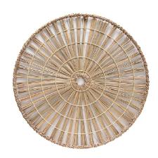 Lugar americano redondo em grama marinha Copa&Cia Detroit 38cm natural