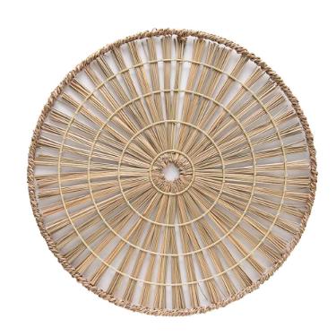 Lugar americano redondo em grama marinha Copa&Cia Detroit 38cm natural