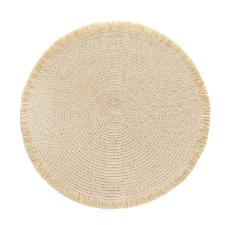 Lugar americano redondo em fibra de celulose Copa&Cia Lana 38cm palha